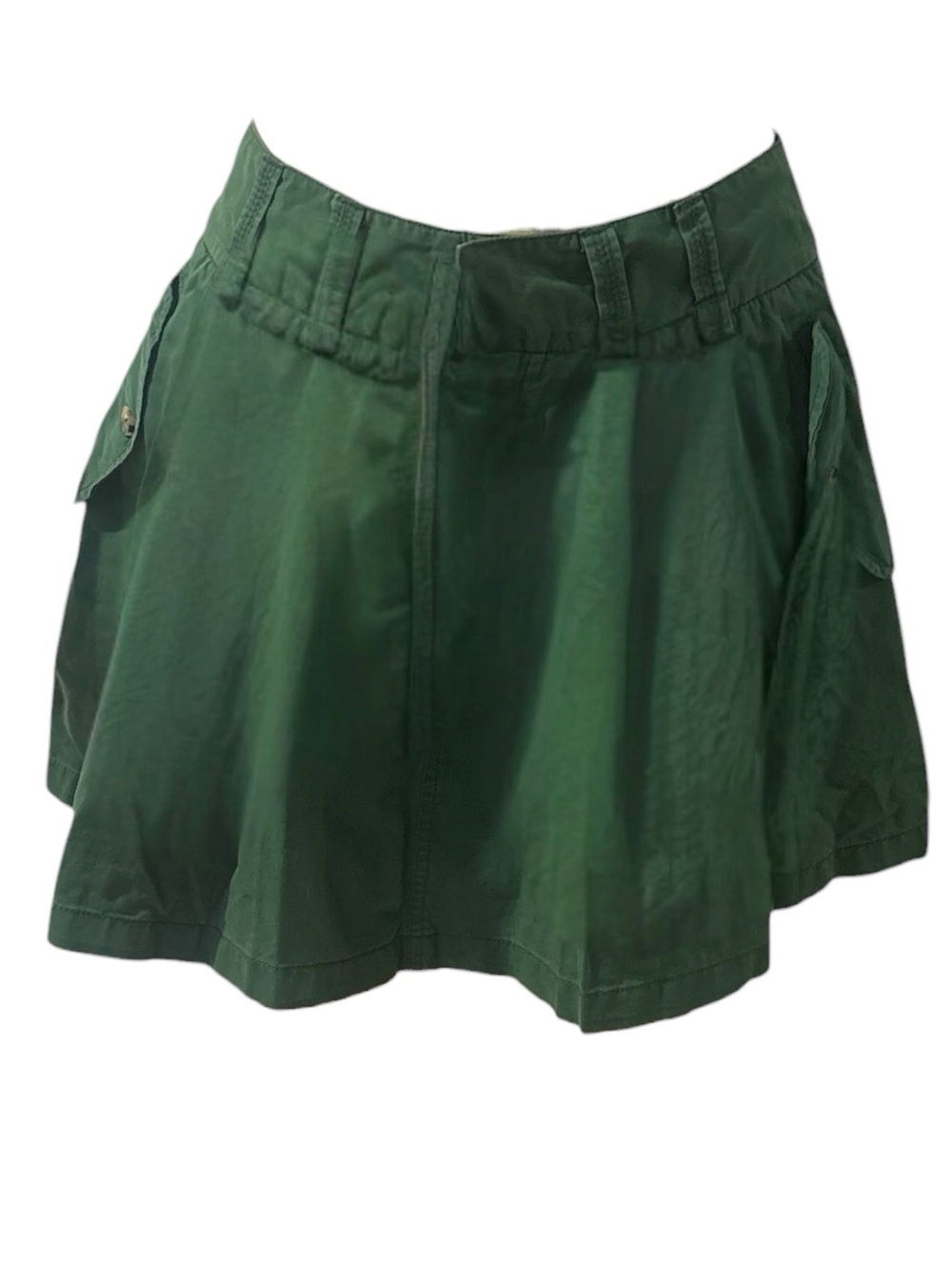 Free People Pleats To Meet You Mini Skirt Forest Green Cotton Preppy Academia - Picture 5 of 7